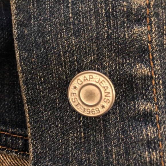 Vtg Y2K GAP Stretch Jeans Trucker Jacket sz S 2004 - Picture 4 of 4